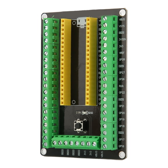 Rupoun Expansion Board for Raspberry Pi Pico Development Board GPIO Terminal Block Breakout with 40-Pin Configuration, 3.94 inches / 10 cm Length, Supports 3.3V and 5V, Durable PCB Material