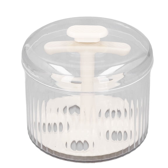 Rupoun Extruded Meatball Maker with Lid, 5 Hole Manual Press Transparent Meatball Making Tool for Home Kitchen Cooking, Durable PET and PP Material, 5.12 inches / 13 cm, Milky White
