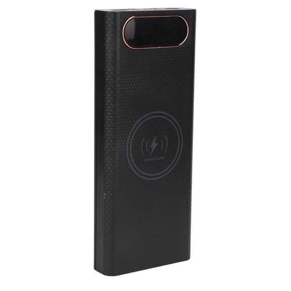 Rupoun Fast Charging 22.5W DIY Power Bank Case for 8x21700 Batteries with 15W Wireless Charging, Black (8.66 inches / 22.00 cm)