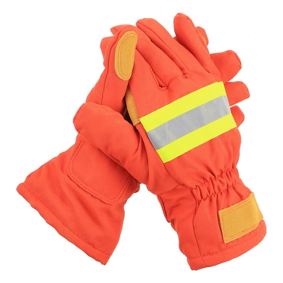 Rupoun Firefighting Gloves Waterproof Breathable Flame Retardant Heat Resistant Aramid Hand Protection for Emergency Rescue, 1 Pair