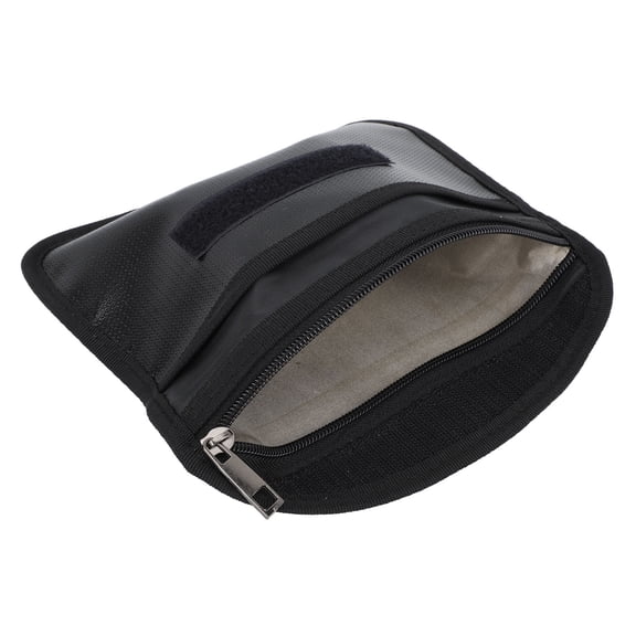 Rupoun Fireproof Faraday Bag Waterproof RFID Signal Blocking Pouch Cage Case for ID Bank Card Car Keys Document Protection Shielding Pouch Protective Case, Black (8.27 inches / 21 cm)