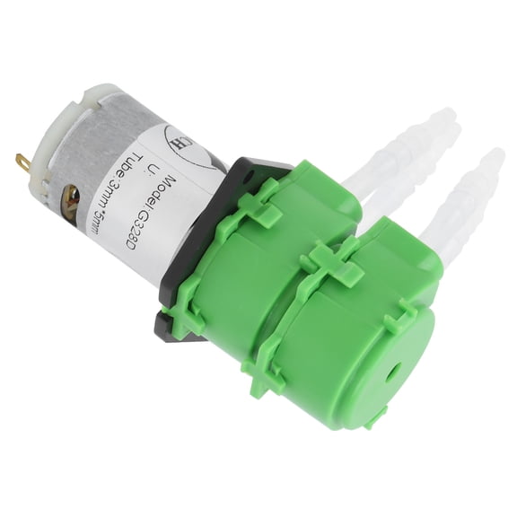 Rupoun Flat Peristaltic Pump Dual Head Liquid Water Dosing for Fish Tank Aquarium Circulating 3x5DC 24V