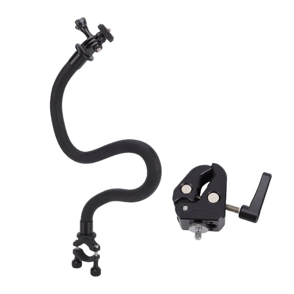 Rupoun Flexible Gooseneck Clamp Camera Mount 180 Rotation 1/4 Inch Screw Holder for Webcam & DSLR (10.24 in / 26 cm)