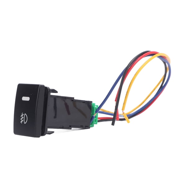 Rupoun Fog Light Push Button Switch with Wiring Harness LED Background Indicator Light Multifunctional Waterproofing Replacement for Camry Tacoma
