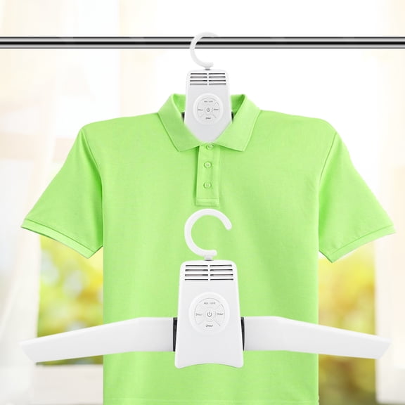 Rupoun Foldable Electric Clothes Drying Rack Portable Travel Dryer Hanger Machine for Home and Trip with 150W Power 11lb Max Load Capacity Compact Lightweight 17.3 inches / 44 cm Length White