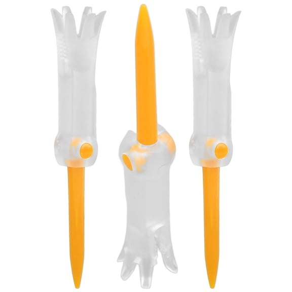 Rupoun Foldable Training Golf Tee Anti Flying Rotatable Practice Accessories Ball Studs for Golf Course Driving Range Equipment High Durability Orange 3.15 inches / 8 cm