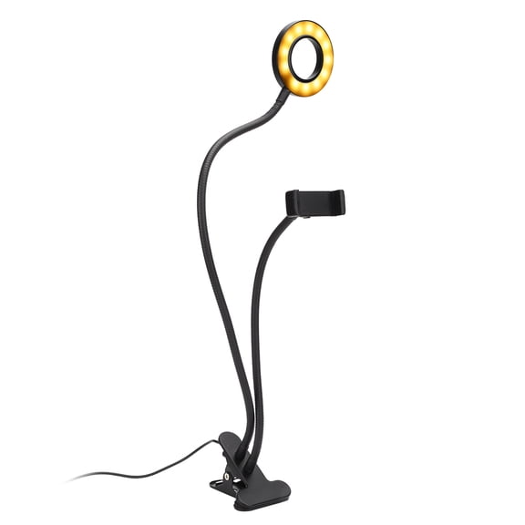 Rupoun Folding LED Light High Brightness Tattoo Lamp Adjustable Clip On Nail Art Lamp (Black) - 7.87 inches / 20 cm