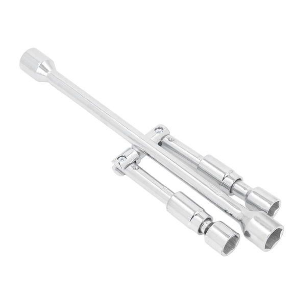 Rupoun Folding Lug Wrench 14in 4 Way Tire Cross Collapsible Wheel Lug Nut Wrench for Car Truck SUV, 14.96 inches / 38.0 cm Silver Universal Automobile Roadside Emergency Tire Repair Tools and Kits