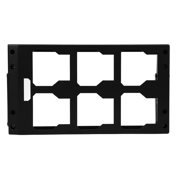 Rupoun Folding Mount Replacement For Toolbox Side Storage Tray Organizer, Compatible with Rails No Drilling Required, Wall Or Floor Mountable Metal Shelf, 16.54 Inches / 42 CM, Black