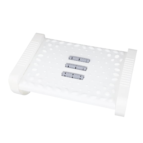 Rupoun Foot Rest for Under Desk Relieve Fatigue Improve Work Efficiency Rocking Foot Stool with Roller Message White 14.57 inches / 37 cm