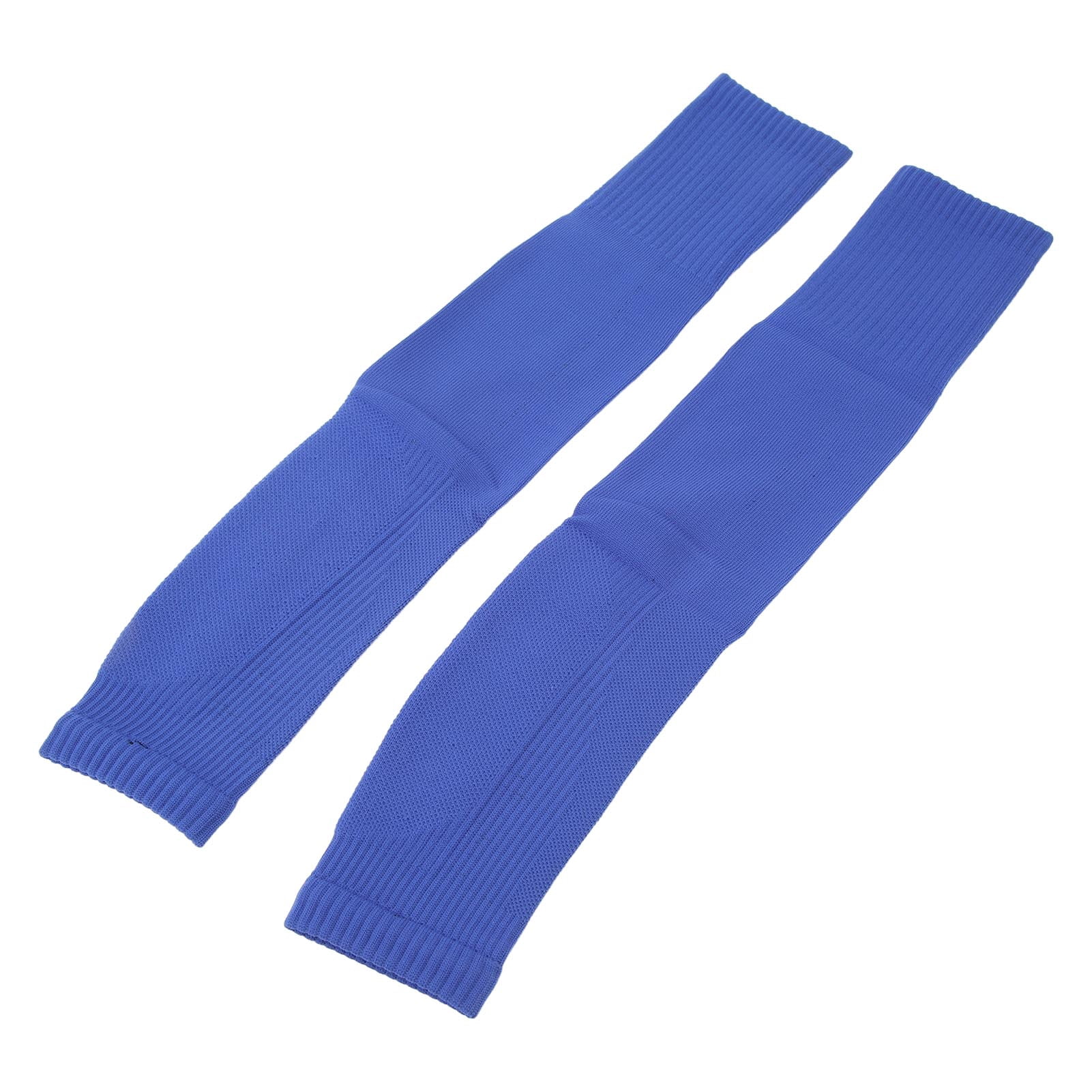 Rupoun Football Leg Sleeve Long Compression Leg Sleeve Over The Knee Sports Cycling Sleeves for Men Women, Polyester, One Size, Blue, Pair (11.81 in / 30 cm)
