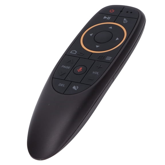 Rupoun G10S 2.4GHz Wireless Air Mouse Inbuilt Gyroscope Voice Remote Control for Smart TV PC, 5.9 inches / 15.0 cm, Black