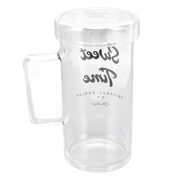 Rupoun Glass Cup 23.6 oz / 700 ml Transparent Coffee Mug with Cover Home Decoration Sweet Gift