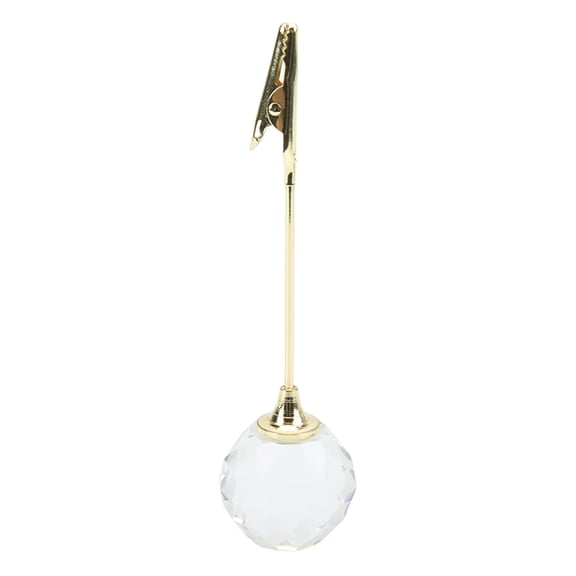 Rupoun Gold Table Number Holder Strong Clip Stable Metal Base Picture Note Stand for Wedding Office (4.72 inches / 120 mm)