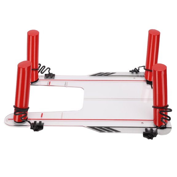 Rupoun Golf Club Swing Trainer Aiming Hitting Alignment Training Aid Mirror with 4 Red Hook and Loop Fastener Directional Rods, Acrylic Material for Posture Correction (18.03 inches / 45.8 cm)