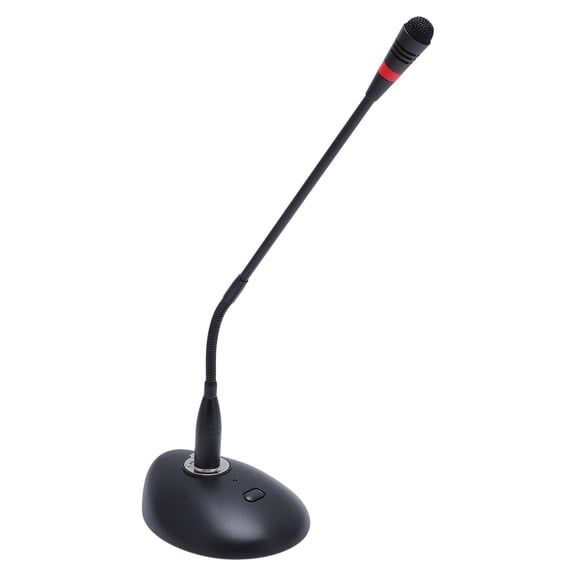 Rupoun Gooseneck Condenser Microphone Cardioid Adjustable Multifunctional Desktop Podium XLR Mic for Lecture Meeting Conference Streaming 18.11 inches / 46 cm Black