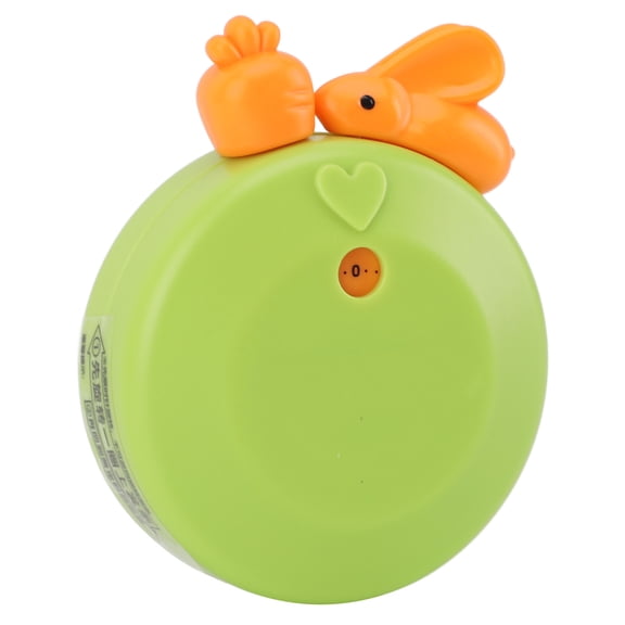 Rupoun Green Cartoon Rabbit Mechanical Kitchen Timer, Analog Countdown Tool with Magnetic Backing (4.33 inches / 11 cm)