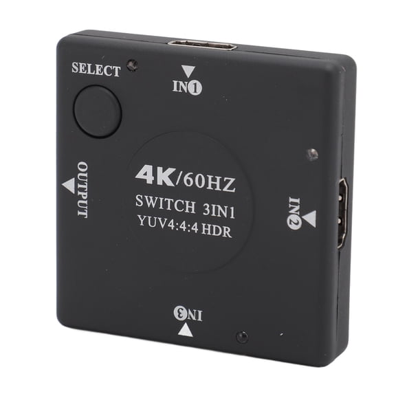 Rupoun HD Multimedia Interface 2.0 Switch 4K 60HZ 3 in 1 Out Selector for Digital HD TV DVD Player Projector (3.94 inches / 10 cm)