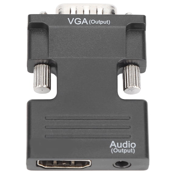 Rupoun HD Multimedia Interface Female to VGA Male Converter with 3.5mm Audio Cable, 1080P Audio & Video Adapter for Laptops, PCs, Monitors, Projectors, HDTV, Chromebook, Roku, Xbox (9.0 x 6.0 in)