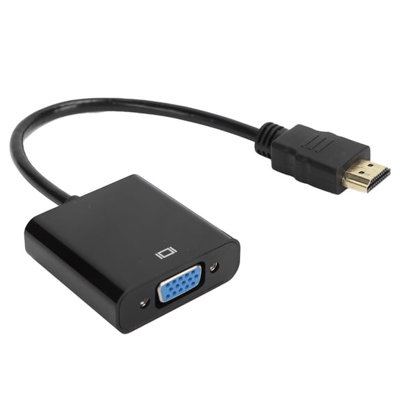 Rupoun HD Multimedia Interface to VGA Adapter Converter Cable for Computer Laptop Monitor Projector Black (7.87 inches / 20 cm) - High Definition Video Transmission Hub