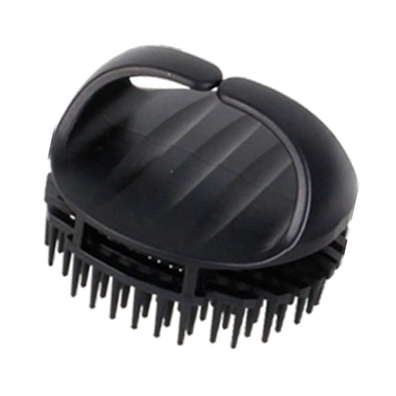 Rupoun Hair Brush Massage Scalp Comb Set for Women Men and Kids, Black Color, Compact 3.54 inches / 9.0 cm Size, Multi-functional Head Scrubber