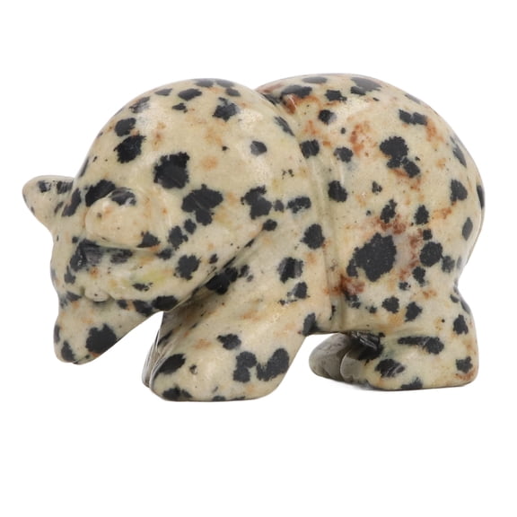 Rupoun Hand Carved Gemstone Crystal Bear Figurine 1.5 inches / 3.81 cm Animal Statue for Office Decor and Home Collection
