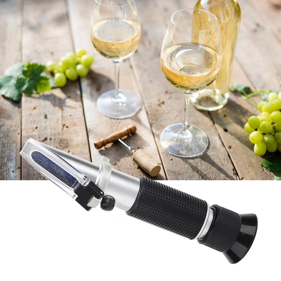 Rupoun Handheld Brix Refractometer Concentration Tester 0-32% with Automatic Temperature Compensation for Sugar Measurement (10 inches / 25.4 cm)