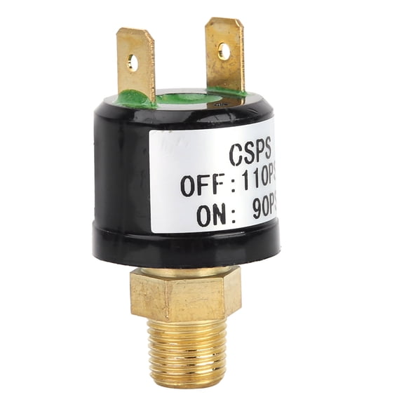 Rupoun Heavy Duty Air Compressor Pressure Control Switch Valve, 90-110 PSI, 110-220V AC / 6-36V DC
