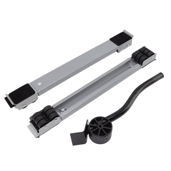 Rupoun Heavy Duty Extendable Appliance Roller, 660 Lbs / 300 KG Capacity Furniture Sliders, Adjustable Wash Machine and Refrigerator Base with 24 Wheels, Silver and Black
