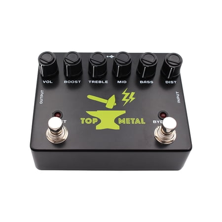Rupoun Heavy Metal Boost Guitar Pedal Top Effects Stompbox with 3 Band EQ Mid Focus for Punchy Bass Crisp Highs Wide Distortion Range Electric Guitar Effects Pedal for Live Performance