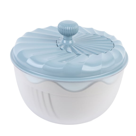 Rupoun High Efficiency Multifunctional Salad Spinner and Vegetable Washer Chopper for Home Kitchen, Nordic Blue, 9.45 inches / 24 cm