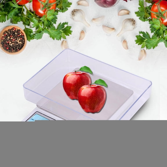Rupoun High Precision LCD Display Digital Electronic Kitchen Scale for Food Fruit Weighing, 3000g/0.1g, Battery Powered, Multi-Unit Conversion
