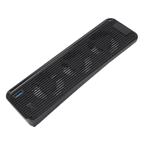 Rupoun Horizontal Game Console Cooling Fan Adjustable Quiet Cooling Accessories with Blue LED Light and USB3.0 Hubs Upgraded Silent Cooler Stand for PS5 Old Disc and Digital Editions Black