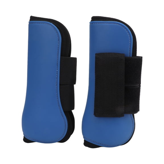 Rupoun Horse Legs Guard Elastic Cushioning Inner Pad Front Boots for Jumping Training Riding Blue Size L