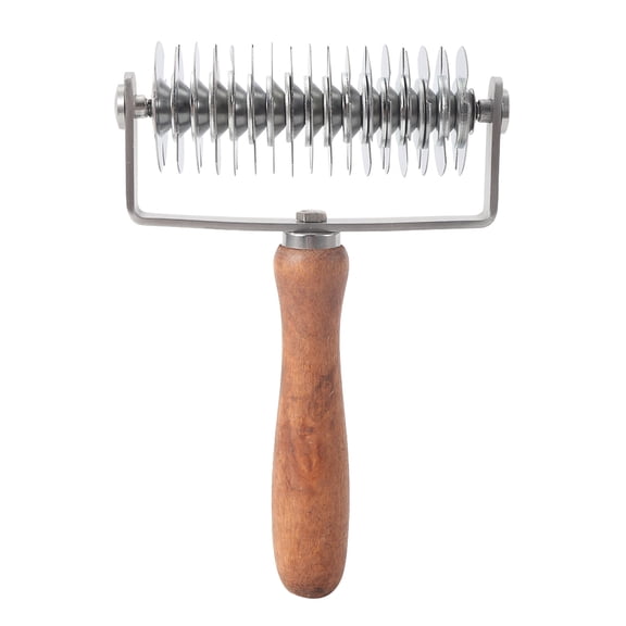Rupoun Household Stainless Steel Dough Lattice Roller Cutter Kitchen Pastry Wheel Knife Baking Tool (7.9 inches / 20 cm)