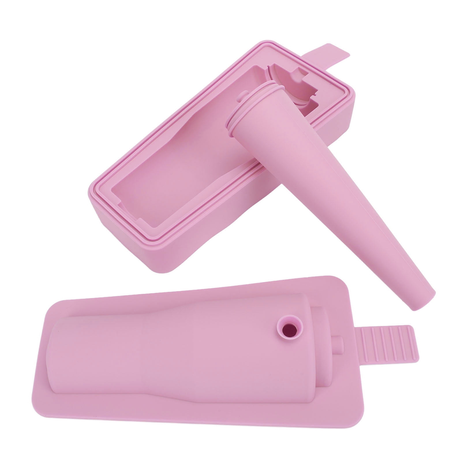 Rupoun Ice Cube Form Integrated Multifunctional Silicone Whiskey Cocktail Ice Maker Tray for Juice Coffee Cold Drink Freezer Molding 30 Oz to 40 Oz Tumbler Pink (11.02 inches / 28 cm)