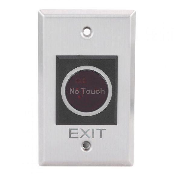 Rupoun Infrared Sensor Switch Non-Touch LED Backlight Button Access Control System DC12V (4.5 in / 11.4 cm)