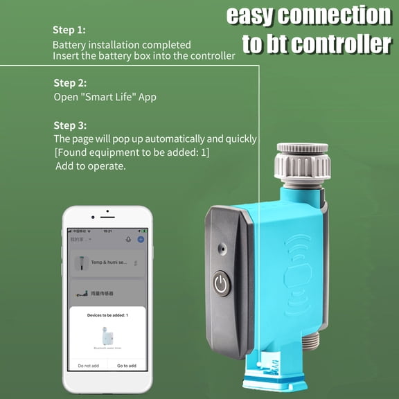 Rupoun Intelligent App Controlled Garden Irrigation Controller with Bluetooth Gateway Waterproof Plant Watering Timer