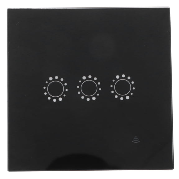 Rupoun Intelligent Remote Touch Switch WiFi Smart Wall Switch Voice Control 10A 110-240V 3.4 inches / 8.6 cm Black