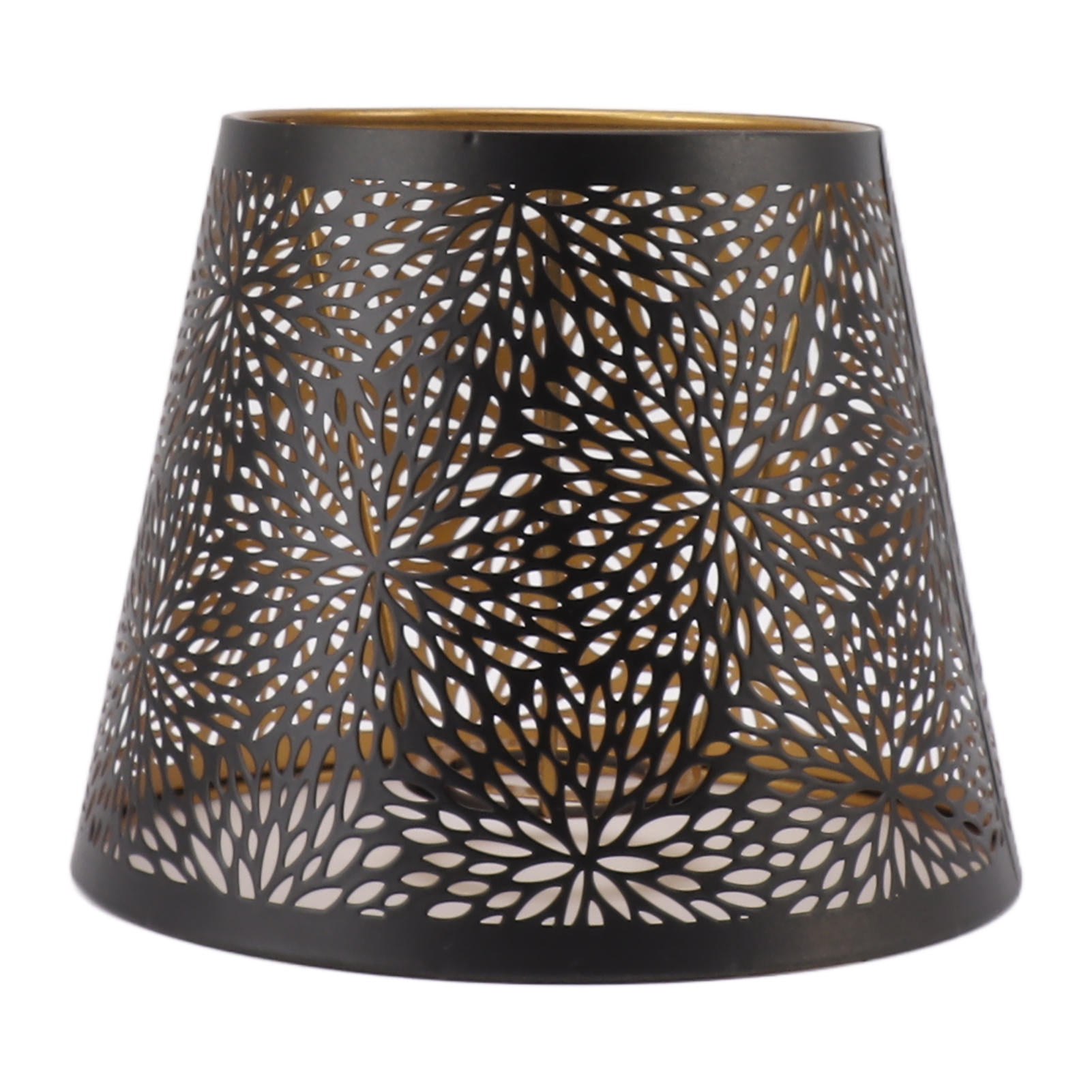 Rupoun Iron Tree‑Shaped Lamp Shade – E27/E26 Forest Carving, Black with Gold Inlay,Modern Table/Wall/Ceiling Decor