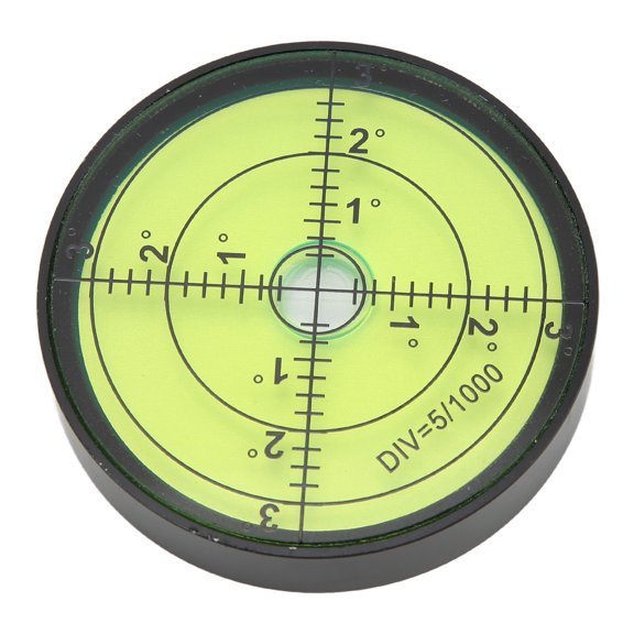 Rupoun JS6012 High Precision 60x12mm Spirit Level Shock Resistant Durable Metal Circular Bubble Level for Precision Instruments Machinery Printers and Lamps (0.5 x 2.4 inches / 12 x 60 mm)