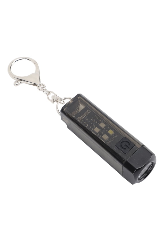 Keychain Flashlight Plastic 2 Lighting Mode Magnetic USB Rechargeable Portable Mini Pocket Emergency Light for Camping Hiking Fishing (4.72 inches / 12 cm)