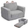 thumbnail image 1 of Rupoun Kids Couch Toddler Sofa Convertible Foldable Flip Open Sofa for Girls and Boys, Gray, 1 of 8