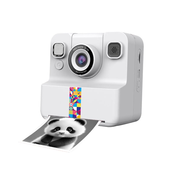 Rupoun Kids Instant Print Camera 1080P Portable Thermal Printing Camera with 2.4-Inch Screen (3.5 x 3.5 x 2.4 inches / 9 x 9 x 6 cm), Digital Toy Gift[cite: 1]