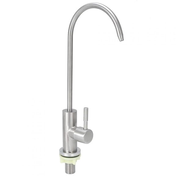 Rupoun Kitchen Water Filter Faucet Stainless Steel Lead-Free Gooseneck Tap for Reverse Osmosis Filtration System, Silver
