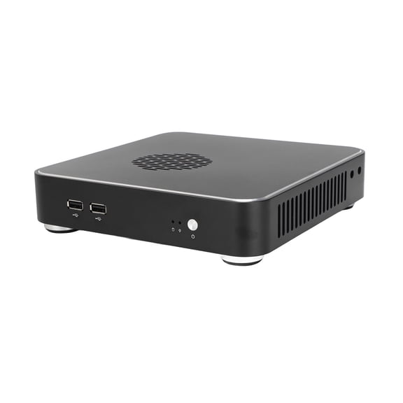 Rupoun L37 Mini ITX Desktop Computer Case Aluminum Alloy Compact HTPC Enclosure Black 7.8 inches / 19.7 cm