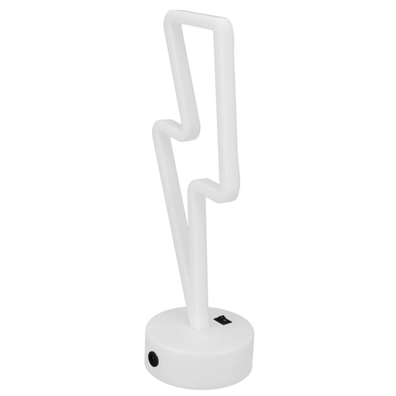 Rupoun LED Lightning Neon Light Decorative Desktop Night Lamp, Warm White (12.4 inches / 31.5 cm) for Bedroom, Wedding, Party Decor