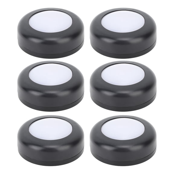 Rupoun LED Puck Lights with RGB Remote Control, Dimmable Timer Function Battery Powered Under Cabinets Light for Closet, 6 Pack (8.66 inches / 22 cm)