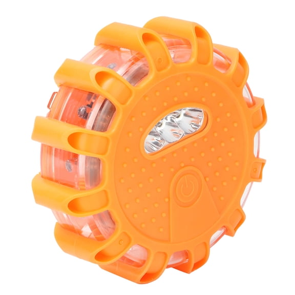 Rupoun LED Round Beacon Car Warning Light Strong Magnetic High Beam Flashing Emergency Lights 4 inches / 10.16 cm, Orange, 1 Count[cite: 1]