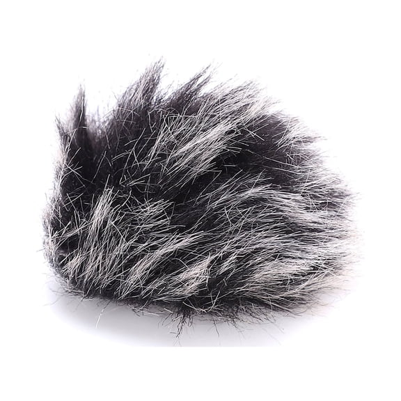 Rupoun Lapel Headset Microphone Furry Windscreen, Professional Mini Lavalier Mic Windproof Muff Cover Replacement for Content Creators, Black, 0.5cm / 0.2 inches Aperture, Universal Fit